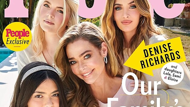 Denise Richardsov s dcerami Sami, Lolou a Eloise na oblce magaznu People (2025)