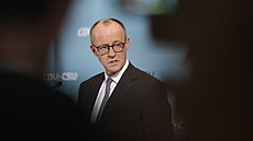 Budoucí nmecký kanclé Friedrich Merz (CDU) v Bundestagu (25. února 2025)