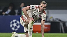 Harry Kane z Bayernu Mnichov v utkání proti Leverkusenu.