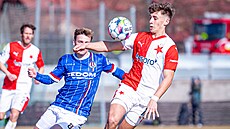 Momentka z druholigového zápasu Slavia B - SK Lí�e�. (2. února 2025)