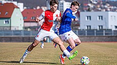 Momentka z druholigového zápasu Slavia B - SK Lí�e�. (2. února 2025)