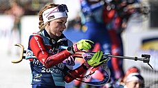 Markéta Davidová trénuje v Novém Mst na Morav ped závody Svtového poháru.