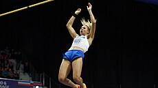 �eská ty�ka�ka Amálie �vábíková v pr�b�hu kvalifikace na HME v Apeldoornu.