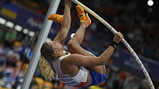 �eská ty�ka�ka Amálie �vábíková ská�e v kvalifikaci na HME v Apeldoornu.