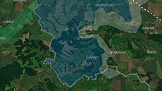 Situace na kurském bojiti podle situaní mapy ze 6. bezna 2025
