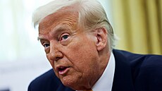 Americký prezident Donald Trump v Oválné pracovně Bílého domu (7. března 2025)