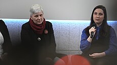 Tisková konference nov zaloeného spolku Spojeni nadjí, sdruující osoby...