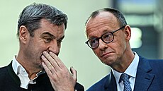 Pravdpodobný budoucí nmecký kanclé a pedseda CDU Friedrich Merz a bavorský...