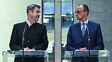 Pravd�podobný budoucí n�mecký kanclé� a p�edseda CDU Friedrich Merz a bavorský...