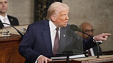 Americký prezident Donald Trump mluví k ob�ma komorám Kongresu. (5. b�ezna 2025)