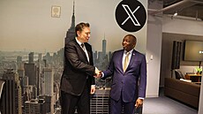 Majitel spolenosti SpaceX Elon Musk se v OSN setkal s premiérem Lesotha Samem...