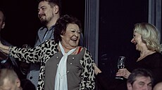 Herečka Jiřina Bohdalová sledovala derby mezi Spartou a Slavií přímo z tribuny...