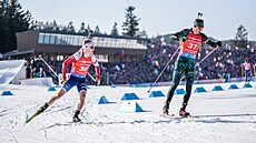 Tomá Mikyska bí stíhací závod v Novém Mst na Morav.