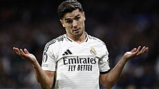 Brahim Díaz z Realu Madrid oslavuje gól do sít� Atléítika Madrid v úvodním...