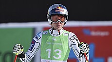 Ester Ledecká na trati super-G v norském Kvitfjellu.