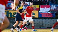 Varnsdorf, 9. 3. 2025, 2. fotbalová liga FK Varnsdorf - Zbrojovka Brno. Filip...