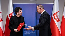 Americký herec Jesse Eisenberg a polský prezident Andrzej Duda v New Yorku (4....