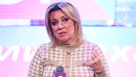 Mluv�í ruského ministerstva zahrani�í Maria Zacharovová v Moskv� (5. b�ezna...