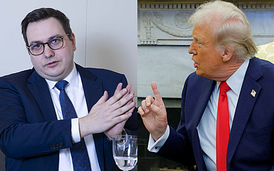 Zleva: Jan Lipavský, Donald Trump