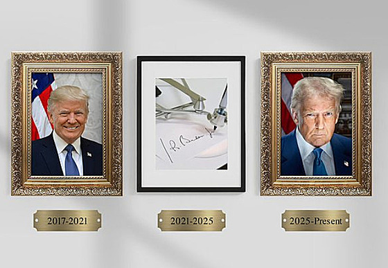 Donald Trump naznačuje, že místo Joea Bidena podepisoval dokumenty automat....