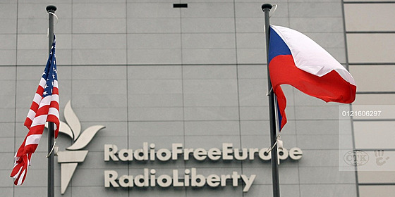 Záběr na budovu Rádia Svobodná Evropa (6. října 2008)
