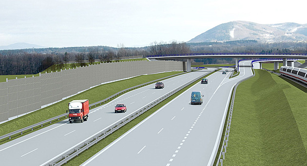 Vizualizace ásti mimoúrovové kiovatky, která napojí D48 a prmyslovou zónu...