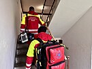 Z�chran��i zasahovali ve st�edu 12. b�ezna p�i po��ru bytu v dom� s...