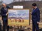 Mongolsk prezident Uchngn Chrelsch daroval editeli prask zoo svou...