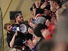 Momentka z utkn mezi Duklou Jihlava a Horckou Slavi Teb ve tvrtfinle...