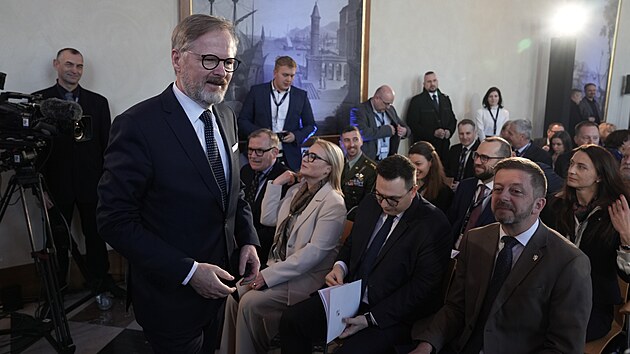 Petr Fiala na n�rodn� konferenci Na�e bezpe�nost nen� samoz�ejmost. (18. b�ezna 2025)