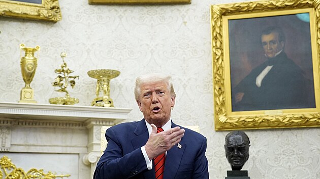 Donald Trump v Ovln pracovn (13. bezna 2025)