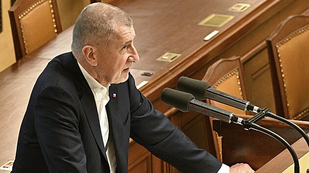 P�edseda ANO Andrej Babi� p�i jedn�n� Sn�movny (12. b�ezna 2025)