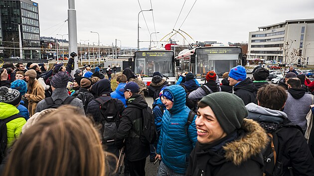 Brno se rozlouilo s trolejbusy 21Tr. Na slavnostn akci pily stovky lid. (15. bezna 2025)