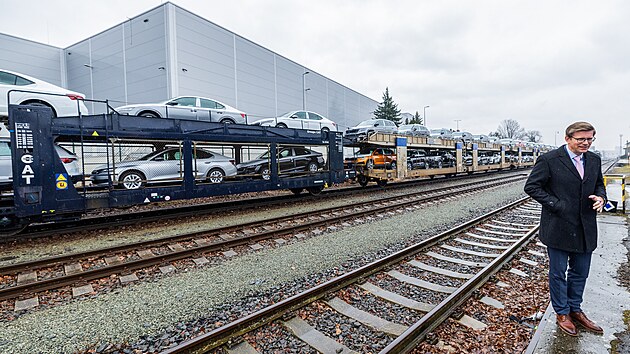 Ministr dopravy Martin Kupka (ODS) na n�dra�� v Solnici