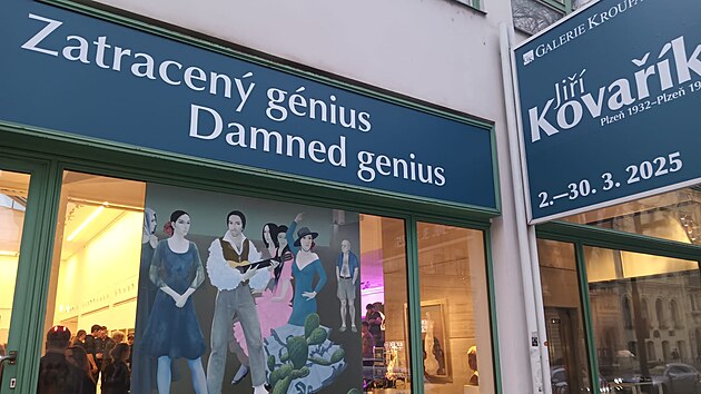 Plzesk mal Ji Kovak vystavuje v Mnesu v Praze. Obrazy je mon vidt do konce bezna. (1. bezna 2025)