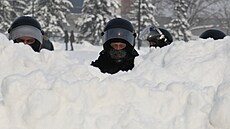 Protest na podporu Alexeje Navalného v Krasnojarsku (31. ledna 2021)