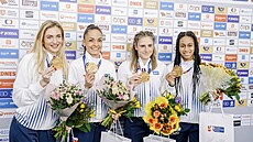 Bronzová tafeta z halového mistrovství Evropy v Nizozemsku: Nikoleta Jíchová,...