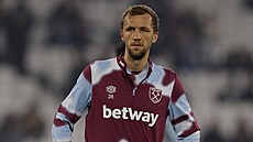 Tomá� Sou�ek z West Hamu p�ed zápasem s Newcastlem.
