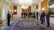 Prezident republiky Petr Pavel jmenoval na Pra�ském hrad� nového p�edsedu...