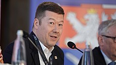 Tomio Okamura (SPD) na konferenci Nae bezpenost není samozejmost. (18....