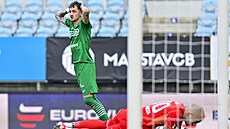 Karvinský Filip Vecheta lituje zahozené ance v utkání s eskými Budjovicemi.