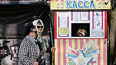 Ženy v Gorkého parku v okupovaném Melitopolu (10. března 2025)