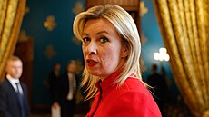 Mluv�í ruského ministerstva zahrani�í Marija Zacharovová v Moskv� (11. b�ezna...