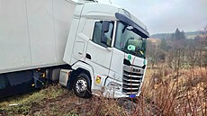 Nehoda kamionu na D7 (13. b�ezna 2025)