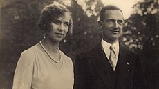 Marie Josefa Belgická a Umberto II. na dobovém snímku