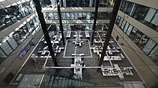 Zpravodajský sál v nové budov� Rádia Svobodná Evropa/Rádia Svoboda (RFE/RL) v...