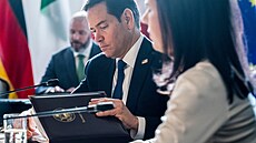 Marco Rubio na setkání ministrů zahraničí zemí G7 v La Malbaie v kanadském...