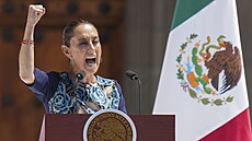 Mexická prezidentka Claudia Sheinbaumová se ú�astní slavnostního shromá�d�ní k...