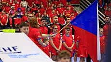 �e�tí házenká�i p�ed zápasem s Chorvatskem.