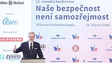Premiér Petr Fiala na konferenci Naše bezpečnost není samozřejmost.